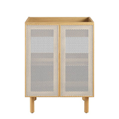 Calla Oak 24" Perforated Metal Bathroom Vanity Cabinet (Sink Basin Not Included) - Ornate Home