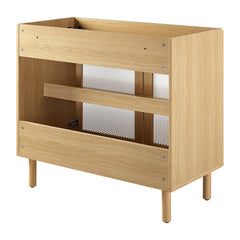 Calla Oak 36" Perforated Metal Bathroom Vanity Cabinet (Sink Basin Not Included) - Ornate Home