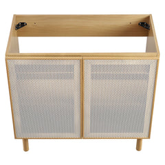 Calla Oak 36" Perforated Metal Bathroom Vanity Cabinet (Sink Basin Not Included) - Ornate Home