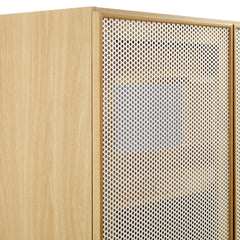 Calla Oak 36" Perforated Metal Bathroom Vanity Cabinet (Sink Basin Not Included) - Ornate Home