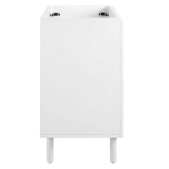 Calla White 36" Perforated Metal Bathroom Vanity Cabinet (Sink Basin Not Included) - Ornate Home