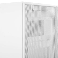 Calla White 36" Perforated Metal Bathroom Vanity Cabinet (Sink Basin Not Included) - Ornate Home