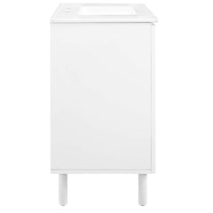 Calla White 36" Perforated Metal Bathroom Vanity - Ornate Home