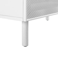 Calla White 36" Perforated Metal Bathroom Vanity - Ornate Home