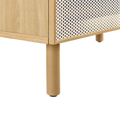 Calla White/Oak 36" Perforated Metal Bathroom Vanity - Ornate Home