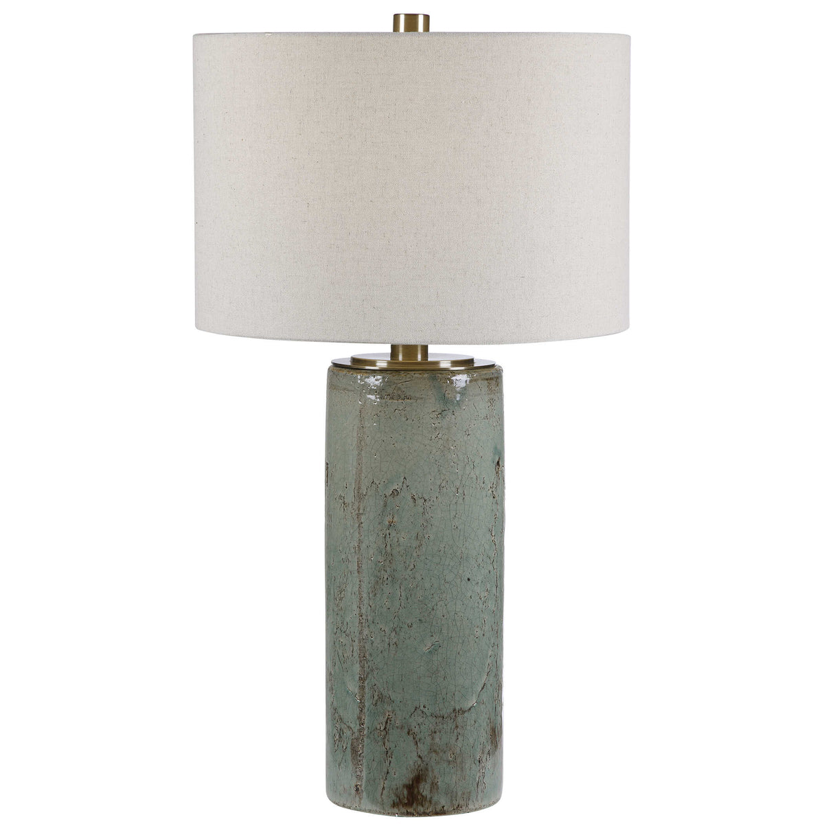 Callais Crackled Aqua Table Lamp - Ornate Home