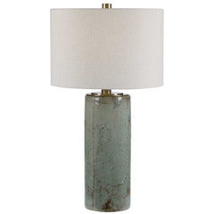 Callais Crackled Aqua Table Lamp - Ornate Home