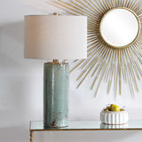 Callais Crackled Aqua Table Lamp - Ornate Home