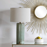 Callais Crackled Aqua Table Lamp - Ornate Home