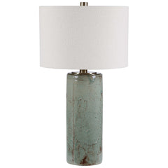 Callais Crackled Aqua Table Lamp - Ornate Home