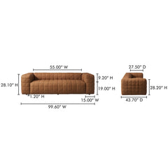 Callan Tan Sofa - Ornate Home