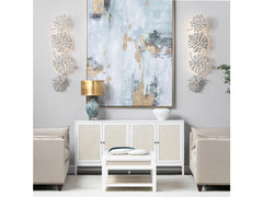 Callaway Dusty White/Gold Wall Sconce - Ornate Home