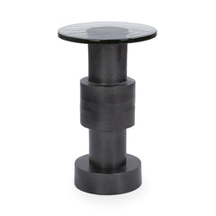 Callen Antique Nickel Accent Table - Ornate Home