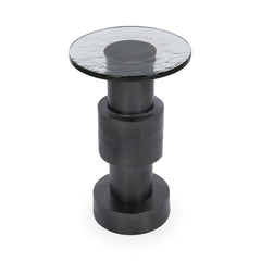 Callen Antique Nickel Accent Table - Ornate Home