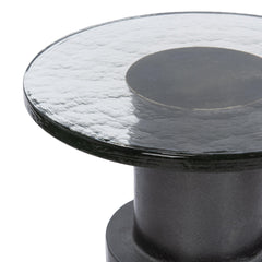 Callen Antique Nickel Accent Table - Ornate Home
