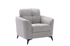Callie Light Gray 39"W Woven Fabric Chair - Ornate Home