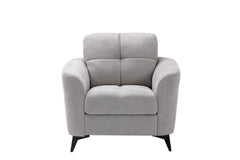 Callie Light Gray 39"W Woven Fabric Chair - Ornate Home