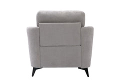 Callie Light Gray 39"W Woven Fabric Chair - Ornate Home
