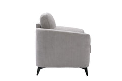 Callie Light Gray 39"W Woven Fabric Chair - Ornate Home