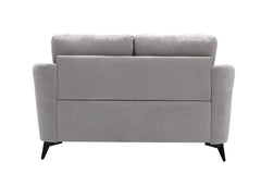 Callie Light Gray 60"W Woven Fabric Loveseat - Ornate Home