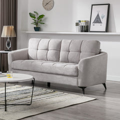 Callie Light Gray 79"W Woven Fabric Sofa - Ornate Home