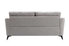 Callie Light Gray Woven Fabric Sofa & Loveseat Set - Ornate Home