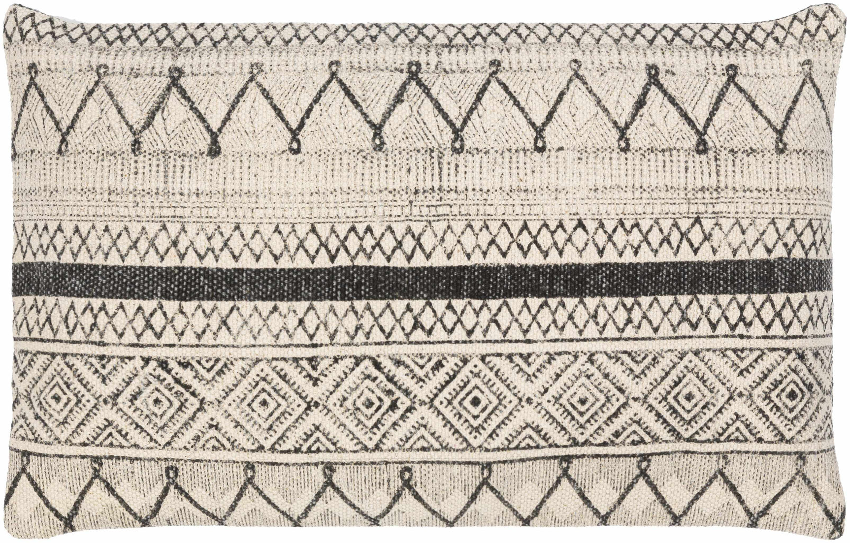 Calliope Monochrome Patterned Throw Pillow - Ornate Home