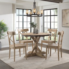 Callista Beach 5-Piece Round Standard Height Dining Set - Ornate Home
