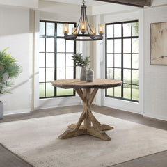 Callista Beach/Natural Round Dining Table - Ornate Home