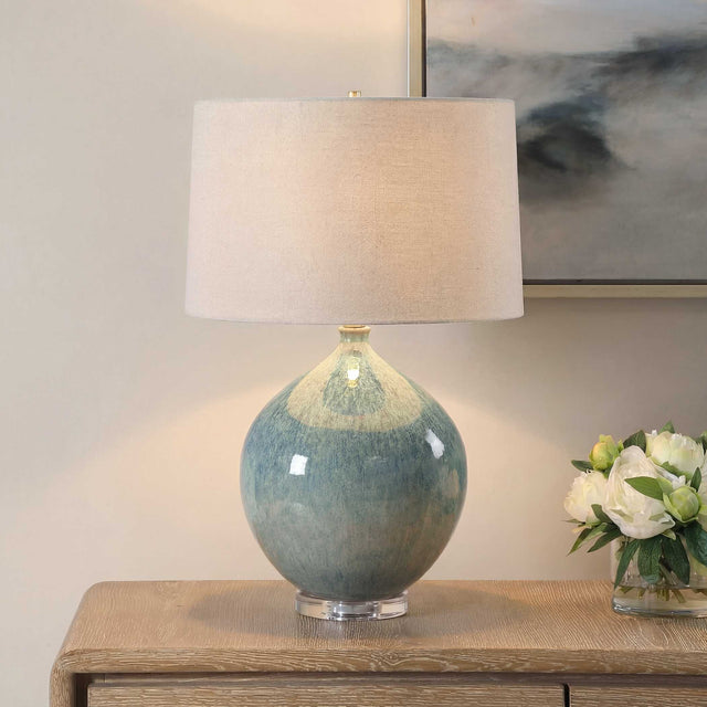 Callista Teal Blue Table Lamp - Ornate Home