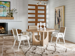 Callon White Oak Round Dining Table - Ornate Home