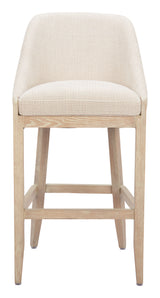 Calmo Beige Barstool - Ornate Home