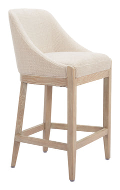 Calmo Beige Counter Stool - Ornate Home
