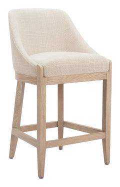 Calmo Beige Counter Stool - Ornate Home