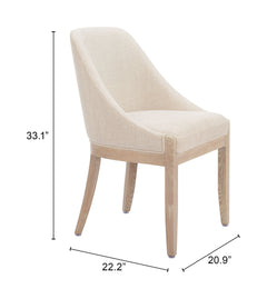 Calmo Beige Dining Chair - Ornate Home