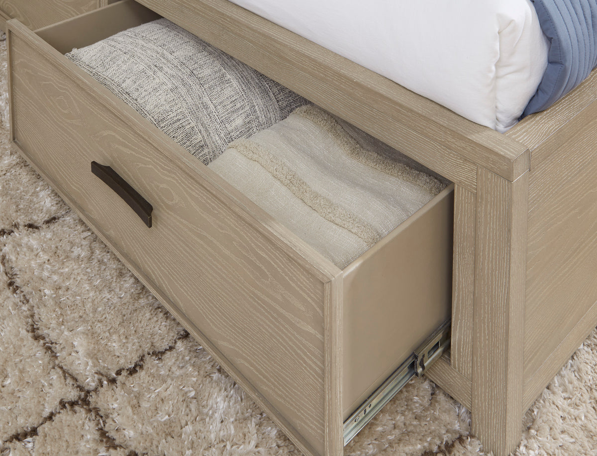 Calmoro Gray 5-Piece Queen Bookcase Bedroom Set - Ornate Home