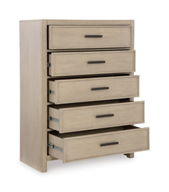 Calmoro Gray 5-Piece Queen Bookcase Bedroom Set - Ornate Home