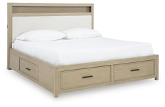 Calmoro Gray California King Bookcase Bed - Ornate Home