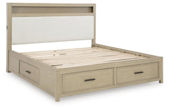 Calmoro Gray California King Bookcase Bed - Ornate Home