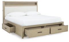 Calmoro Gray California King Bookcase Bed - Ornate Home