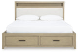 Calmoro Gray California King Bookcase Bed - Ornate Home