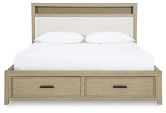 Calmoro Gray California King Bookcase Bed - Ornate Home