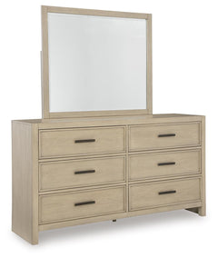 Calmoro Gray Queen Bookcase Bed, Dresser and Mirror - Ornate Home