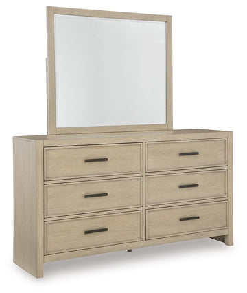 Calmoro Gray Queen Bookcase Bed, Dresser and Mirror - Ornate Home