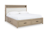 Calmoro Gray Queen Bookcase Bed, Dresser and Mirror - Ornate Home