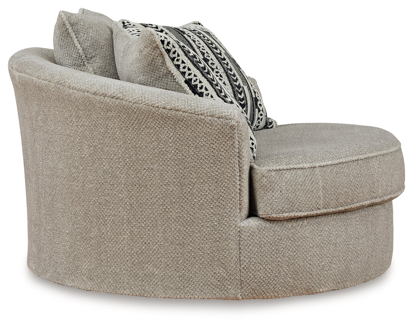 Calnita Sisal Oversized Swivel Accent Chair (Online Special Price) - Ornate Home