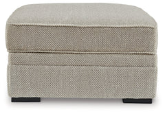 Calnita Sisal Oversized Swivel Chair and Ottoman - Ornate Home