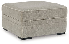 Calnita Sisal Oversized Swivel Chair and Ottoman - Ornate Home