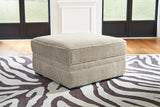 Calnita Sisal Oversized Swivel Chair and Ottoman - Ornate Home