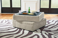 Calnita Sisal Oversized Swivel Chair and Ottoman - Ornate Home